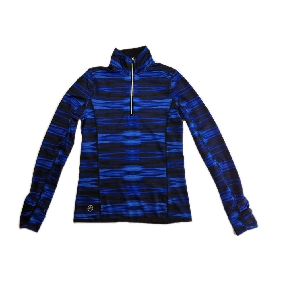 Ralph Lauren Athletic Pullover Women’s S Blue 1/4 Zip Long Sleeve Thumb Holes